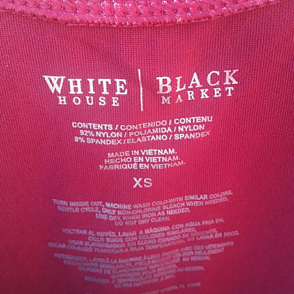 White House Black Market Metallic Scoop Tank